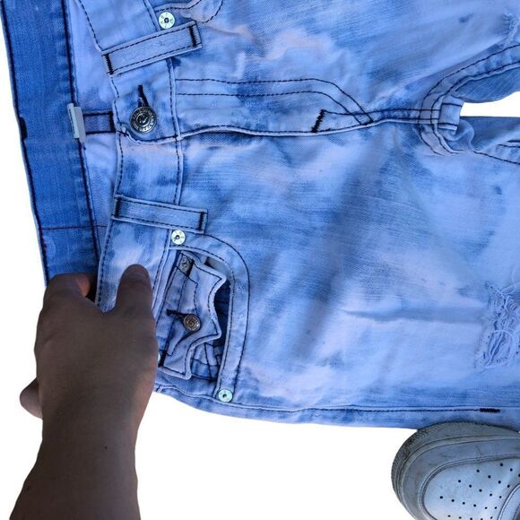 RARE True Religion Jeans Size 31 STRAIGHT Blue - Picture 4 of 10